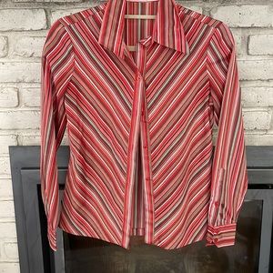 70s striped button down